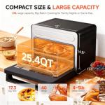 OUNIN 24L Steam and Air Fryer Combo Countertop Oven,11-in-1 Convection Baking and Steam,Bake,Broil,Dehydrate,304 Stainless Steel,Fast Cooking with Precise Electronic Temperature Control,for Gifting