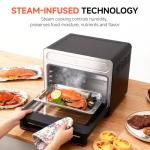 OUNIN 24L Steam and Air Fryer Combo Countertop Oven,11-in-1 Convection Baking and Steam,Bake,Broil,Dehydrate,304 Stainless Steel,Fast Cooking with Precise Electronic Temperature Control,for Gifting