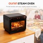 OUNIN 24L Steam and Air Fryer Combo Countertop Oven,11-in-1 Convection Baking and Steam,Bake,Broil,Dehydrate,304 Stainless Steel,Fast Cooking with Precise Electronic Temperature Control,for Gifting