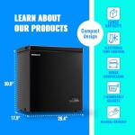 DEMULLER Large Capacity Chest Freezer Mini Deep Freezers (Down to -11.2 ℉) with TWO Removable Baskets Freestanding Black Compact Size for Home Kitchen Office Apt
