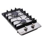 12 Inch Gas Cooktop, 2 Burners Gas Stovetop Built-in Stainless Steel Gas Stove Top Natural Gas/Propane Convertible Gas Cooker for Outdoor, Apartments, RVs