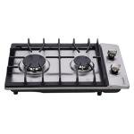 12 Inch Gas Cooktop, 2 Burners Gas Stovetop Built-in Stainless Steel Gas Stove Top Natural Gas/Propane Convertible Gas Cooker for Outdoor, Apartments, RVs