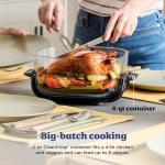 Ninja | Air Fryer | Crispi 4-in-1 Portable Cooking System | 4QT & 6 Cup Glass Containers, Crisper Plates & Storage Lids Included | Microwave, Freezer & Dishwasher Safe | Frosted Lilac | FN101PR