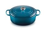 Le Creuset Enameled Cast Iron Signature Oval Dutch Oven, 6.75 qt., Deep Teal