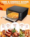 PYY Indoor Pizza Oven Countertop 14 Inch Electric Pizza Ovens Commercial 1800W with Pizza Stone and Timer