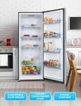Commercial Cool 11.1 Cu. Ft. Convertible Freezer Refrigerator, Upright Fridge with Glass Shelves, Reversible Door, Energy Star Rated, Auto Defrost, CCUC1110GS, Stainless Look, Strainless Steel