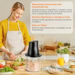 Furnovo Electric Chicken Shredder Automatic 250W Food Processors Machine - Electric Food Chopper with Meat Grinder & Vegetable Chopper, 2 Bi-Level Blades for Home Use,Kitchen Aid,Baby Food,Pet Food