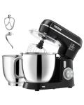 VEVOR Stand Mixer, 5.3QT + 4.4QT Two Stainless Steel Bowls, 10+P Speeds Tilt-head Food Mixer, Kitchen Mixer with Dough Hook, Wire Whip, Beater, Scraper, Household Stand Mixer for Baking Mixing, Black