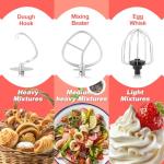 CUSIMAX Stand Mixer, Dough Mixer with Digital Switch Control Timer 15mins & 8-Speed, 5-Quart 650W kitchen Electric Mixer, Tilt-Head with handle, Dough Hook, Wire Whip & Beater, Grey