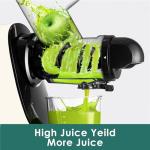 Fretta Cold Press Juicer, Masticating Slow Juicer, Fruit and Vegetable Juice Maker, Pressed Squeezer, BPA-Free,200W Quiet Motor with Wide Feeding Chute(Cream White)