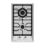 Empava 12 Inch Built-In Gas Cooktop with 2 Sealed SABAF Burners, Stainless Steel Surface, Dishwasher Safe Cast Iron Grates, NG/LPG Convertible
