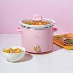 Paris Hilton 3.5-Quart Manual Slow Cooker, Features Three Settings (Low, High, Warm), Naturally Nonstick and Dishwasher Safe Stoneware Insert, Family Sized Capacity, Pink
