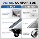 5.5 Cu.Ft Ice Cream Freezer Commercial 23 Inch Display Case Chest Freezers Restaurant Gelato Dipping Cabinet with 2 Large Displayed Baskets