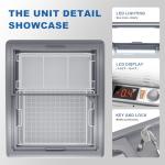 5.5 Cu.Ft Ice Cream Freezer Commercial 23 Inch Display Case Chest Freezers Restaurant Gelato Dipping Cabinet with 2 Large Displayed Baskets