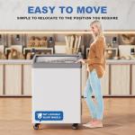 5.5 Cu.Ft Ice Cream Freezer Commercial 23 Inch Display Case Chest Freezers Restaurant Gelato Dipping Cabinet with 2 Large Displayed Baskets