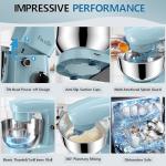 Facelle Stand Mixer, 10-Speed 6QT Kitchen Electric Mixer, Tilt-Head Food Mixer with Beater, Dough Hook, Wire Whip and Egg Separator, scraper for Most Home Cooks - Blue