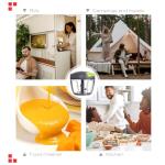 Ourokhome Manual Food Processor Vegetable Chopper, Portable Hand Pull String Garlic Mincer Onion Cutter for Veggies, Ginger, Fruits, Nuts, Herbs, etc., 650ml, Grey