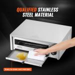 VEVOR Countertop Electric Pizza Oven, 12-inch, 1500W, 122-662℉ Temp Range, Stainless Steel Construction and Easy-to-Clean Crumb Tray, Suitable for Both Commercial and Home Use