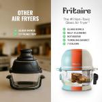 Non Toxic Air Fryer™ - Glass AirFryer 5 Quart w/ 360 Visibility, Self-Cleaning, 400F Vortex Air Fryer for Even Cooking, BPA-Free Teflon Free, 9-in-1 Functions, Rotisserie, Roast, Bake, White