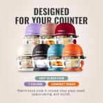 Non Toxic Air Fryer™ - Glass AirFryer 5 Quart w/ 360 Visibility, Self-Cleaning, 400F Vortex Air Fryer for Even Cooking, BPA-Free Teflon Free, 9-in-1 Functions, Rotisserie, Roast, Bake, White