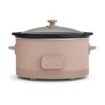 bella 6.0 Qt Programmable Slow Cooker, Ceramic Nonstick Coating, Adjustable Temperature & Cooking Times, Dishwasher Safe Stoneware Pot & Tempered Glass Lid, Tangle Free Cord Wrap, Blossom