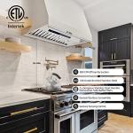 FIREGAS Range Hood Insert 30 inch, Ducted/Ductless Range Hoods 800CFM, Kitchen Vent Hood with 3 Speed Exhaust Fan, 2 Baffle Filters, Touch and Gesture Sensing Control Built in Stove Hood