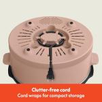 bella 6.0 Qt Programmable Slow Cooker, Ceramic Nonstick Coating, Adjustable Temperature & Cooking Times, Dishwasher Safe Stoneware Pot & Tempered Glass Lid, Tangle Free Cord Wrap, Blossom