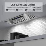 FIREGAS Range Hood Insert 30 inch, Ducted/Ductless Range Hoods 800CFM, Kitchen Vent Hood with 3 Speed Exhaust Fan, 2 Baffle Filters, Touch and Gesture Sensing Control Built in Stove Hood