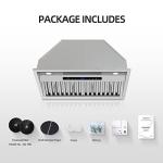 FIREGAS Range Hood Insert 30 inch, Ducted/Ductless Range Hoods 800CFM, Kitchen Vent Hood with 3 Speed Exhaust Fan, 2 Baffle Filters, Touch and Gesture Sensing Control Built in Stove Hood