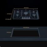 36 Inch Gas Cooktop 5 Sealed Burners, Stainless Steel Drop-in Stovetop Dishwasher Safe Cast Iron Grates, NG/LPG Convertible, 38K BTU