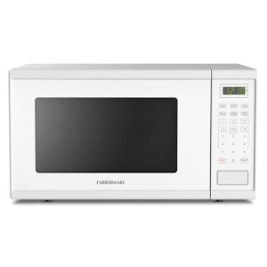 Farberware 1.1 Cu. Ft. Countertop Microwave Oven – 1000 Watts Power, Auto Cook Settings, Defrost, Easy Clean and Child Safety Lock-White