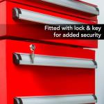 Whynter TBR-185SR 1.8 cu. ft. Portable Tool Box Refrigerator with 2 Drawers and Lock - Red