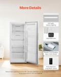 VEVOR Convertible Freezer/Refrigerator, 17 Cu.Ft Frost Free Upright Freezer with Temp Control Panel, Door Open too Long Alarm, Adjustable Shelves and LED, Standing Fridge for Kitchen, Office, Garage