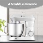 Kitchen in the box Stand Mixer, 900W 7.5QT Kitchen Electric Mixer, 6-Speed Tilt-Head Food Mixer for Baking with Dough Hook,Wire Whip,Beater (Silver)