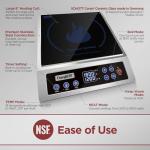 ChangBERT Induction Cooktop NSF Certified Professional Chef Edition Stove, 1800W Commericial Induction Burner with Schott Glass, Large Heating Coil Electric Hot Plate for Restaurant Hotel Food Station