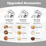 Kitchen in the box Stand Mixer, 900W 7.5QT Kitchen Electric Mixer, 6-Speed Tilt-Head Food Mixer for Baking with Dough Hook,Wire Whip,Beater (Silver)