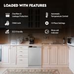 Equator 18 in Dishwasher 10 place+Wine Rack 3.4g QUIET 51 dB 110V E-Star ADA in Silver