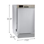 Equator 18 in Dishwasher 10 place+Wine Rack 3.4g QUIET 51 dB 110V E-Star ADA in Silver