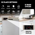 Equator 18 in Dishwasher 10 place+Wine Rack 3.4g QUIET 51 dB 110V E-Star ADA in Silver
