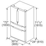 800 Series 36 in. 21 cu. ft. Smart Counter Depth French Door Recessed Handle Refrigerator Stainless Steel, Ice and Water