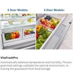 800 Series 36 in. 21 cu. ft. Smart Counter Depth French Door Recessed Handle Refrigerator Stainless Steel, Ice and Water