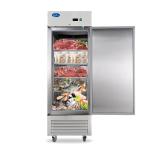 kalifon 27" Reach-in Commercial Freezer with 2 Solid Door & 4 Shelves, 23 Cu.ft Stainless Steel Freezer Fan Cooling Freezer for Restaurant, Bar, Home, Shop, and Business