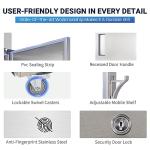 kalifon 27" Reach-in Commercial Freezer with 2 Solid Door & 4 Shelves, 23 Cu.ft Stainless Steel Freezer Fan Cooling Freezer for Restaurant, Bar, Home, Shop, and Business