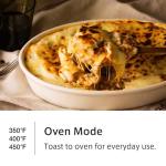 BALMUDA The Toaster | Steam Oven Toaster | Compact Size 14.1" W x 12.6" D x 8.2" H | 5 Cooking Modes: Sandwich Bread, Artisan Bread, Pizza & Pastry, Oven | Baking Pan Included | US Version | White