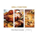 Emerson MWRG0901W 0.9 Cu. Ft. Retro Microwave with 1,000W Grill Function, 800W Cooking Power, LED Display, 5 Power Levels, 8 Auto Menus, Glass Turntable, Child Lock, White Countertop Design