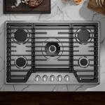 Empava 30 Inch Built-in Gas Cooktop with 5 Sealed SABAF Burners, Stainless Steel Surface, Ion Ignition Technology, LPG/NG Convertible, Dishwasher Safe Grates
