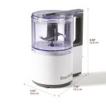 Starfrit Electric Oscillating Food Processor - 4 Cups - Measuring Spoon - High, Low & Pulse Modes - 300W