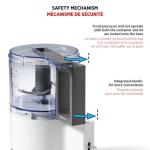 Starfrit Electric Oscillating Food Processor - 4 Cups - Measuring Spoon - High, Low & Pulse Modes - 300W