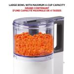 Starfrit Electric Oscillating Food Processor - 4 Cups - Measuring Spoon - High, Low & Pulse Modes - 300W