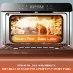 ROBAM 20-in-1 R-BOX CT763 Countertop Convection Oven | Air Fry, Grill, Bake & Steam | Wide Temperature Precision | Spacious Capacity, Ergonomic Design, 30 Built-In Recipes, Water Reminder (White)